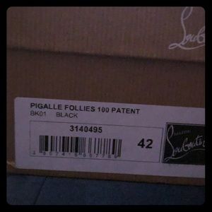 Christian Louboutin Pigalle follies 100 patent 42